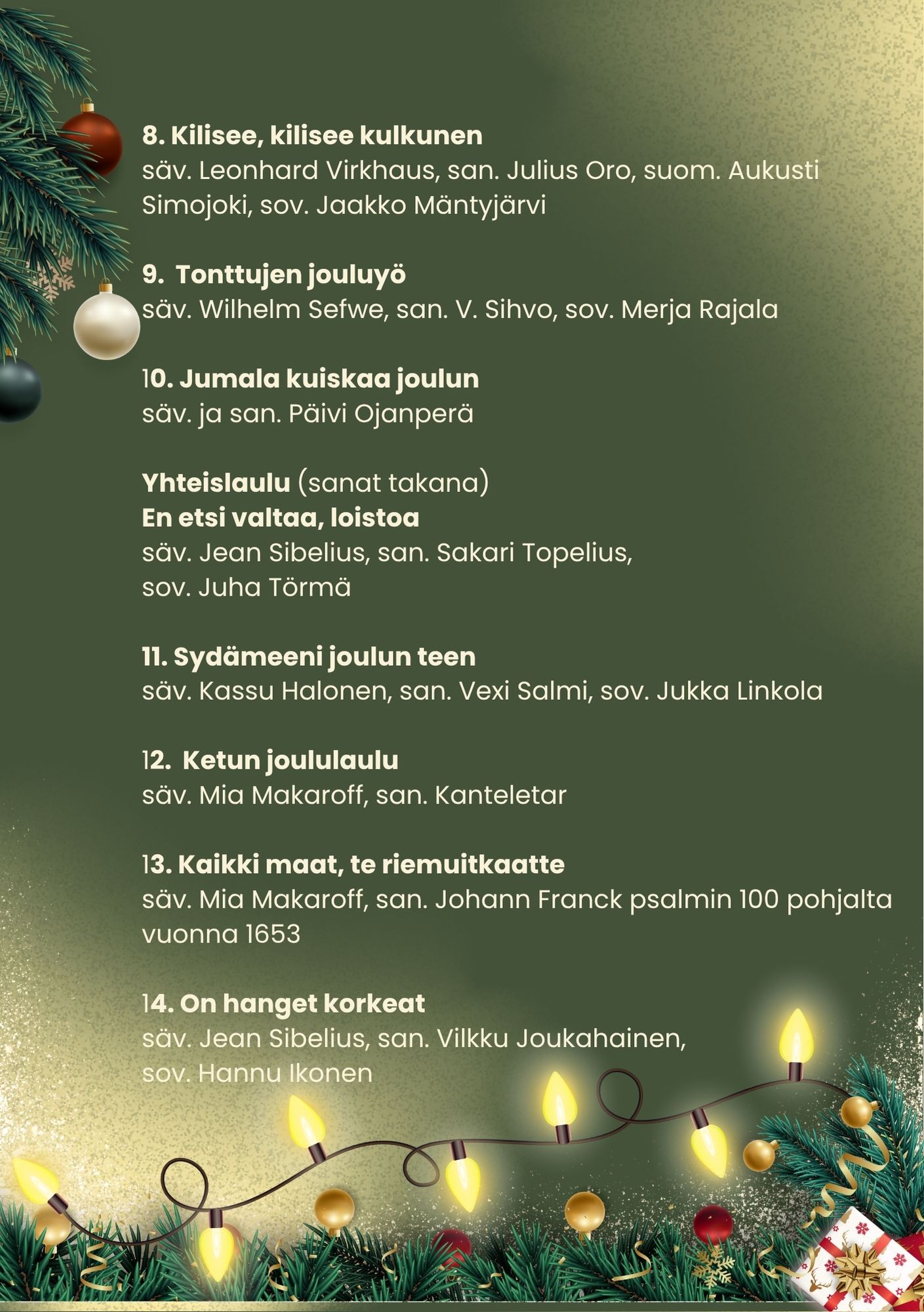 Joulun kuiskaus ohjelma