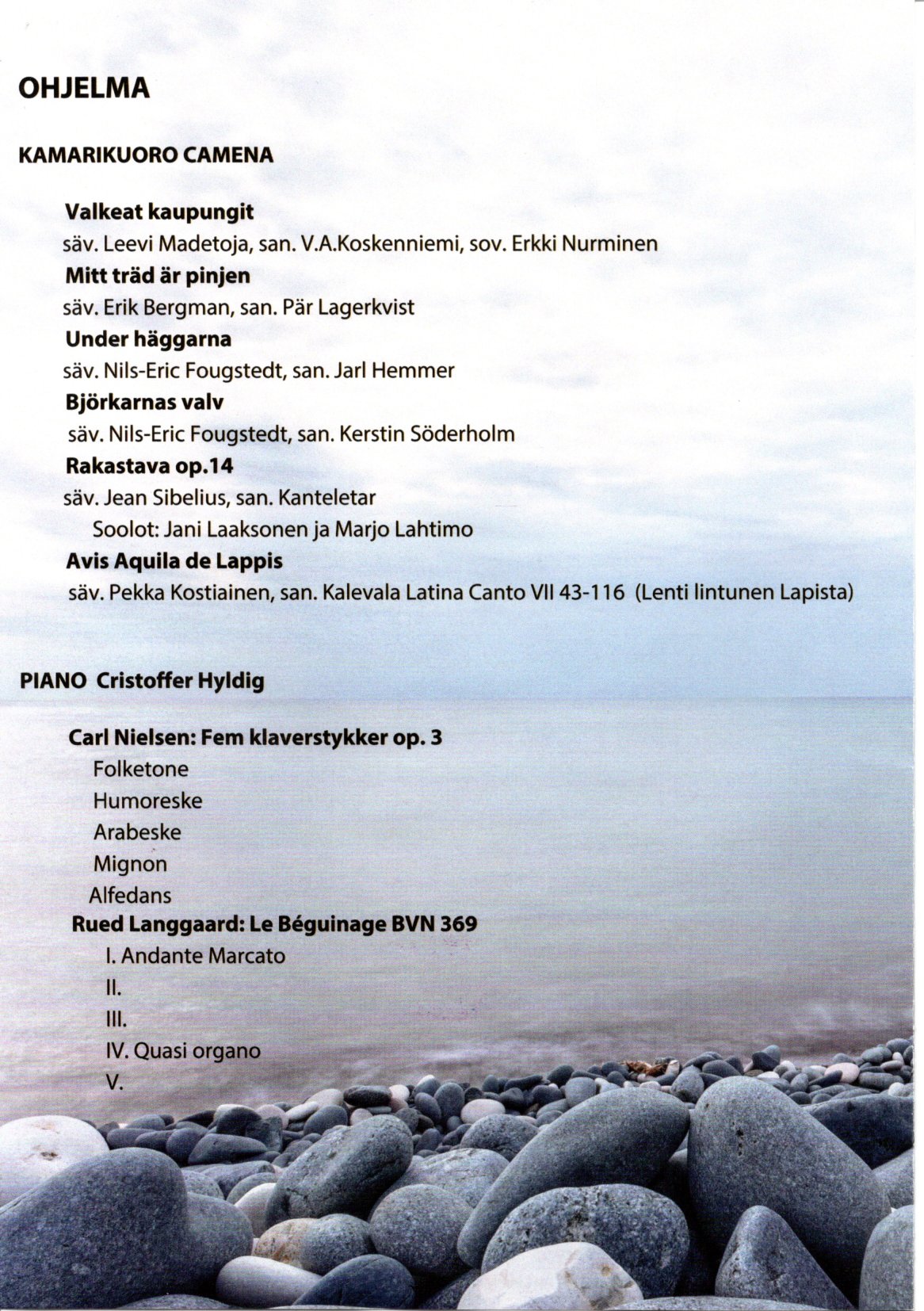 Kevätlaulu konserttiesite