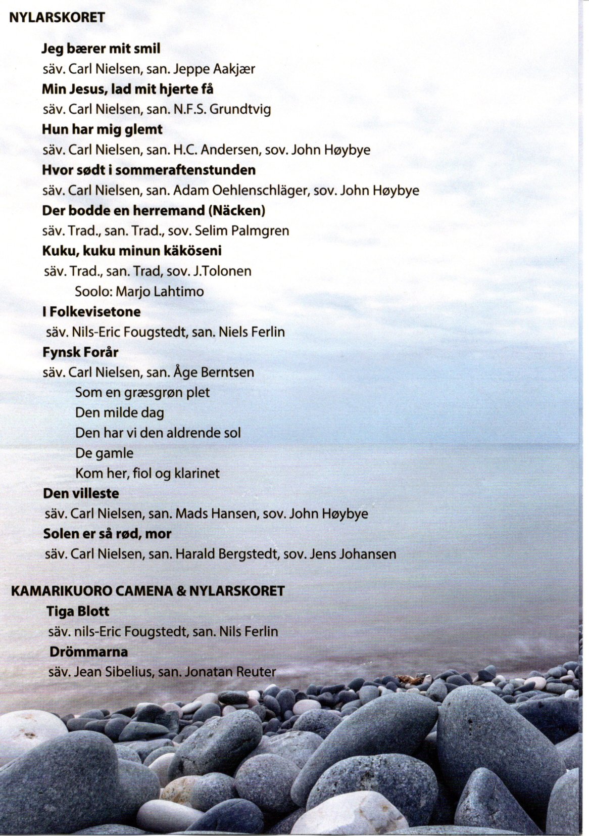 Kevätlaulu konserttiesite